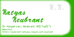 matyas neubrant business card